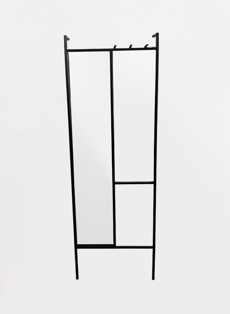 Switch - Modern Design Floor Mirror Unique Luxury Quality Material For The Perfect Stylish Home FE05 Black 165 x 56cm - Image 1