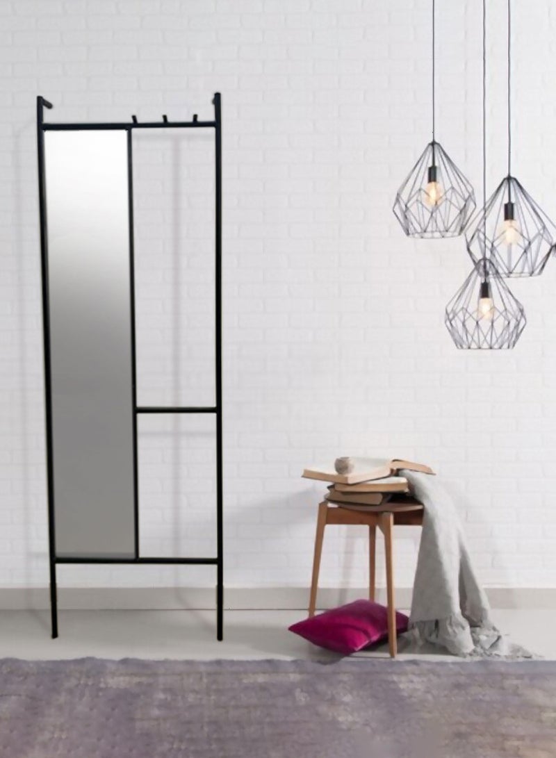 Switch - Modern Design Floor Mirror Unique Luxury Quality Material For The Perfect Stylish Home FE05 Black 165 x 56cm - Image 1