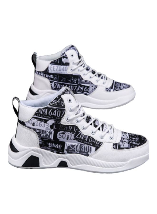 Beauenty Autumn High Top Sneakers White/Black/Grey  - Image 2