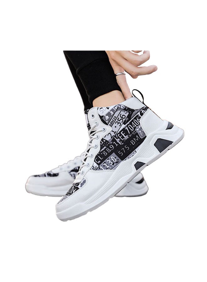 Beauenty Autumn High Top Sneakers White/Black/Grey  - Image 3