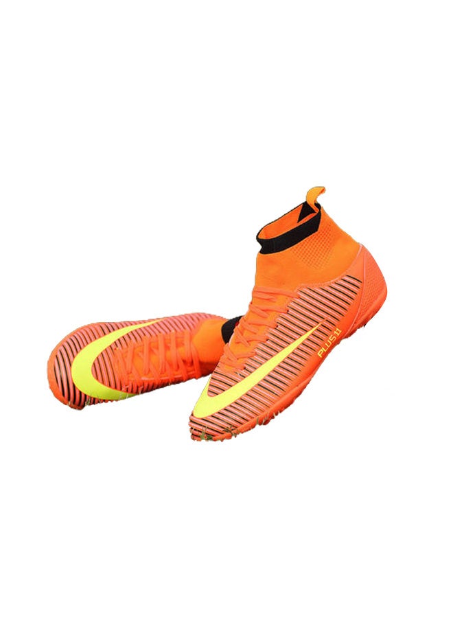 High Top Football Shoes Orange/Yellow/Black