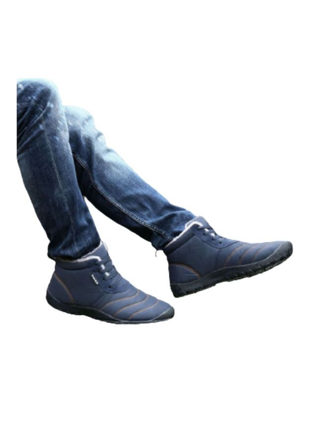 Beauenty New Winter Lace-Up High Top Sneakers Blue  - Image 5