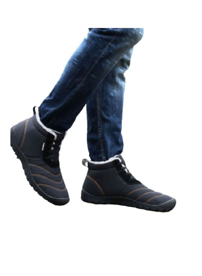 Beauenty New Winter Lace-Up High Top Sneakers Black  - Image 5