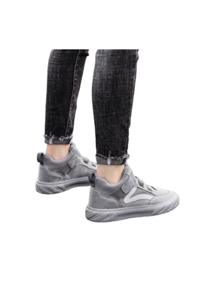 بيوينتي حذاء رياضي برباط ورقبة قصيرة رمادي / أبيض - Image 5