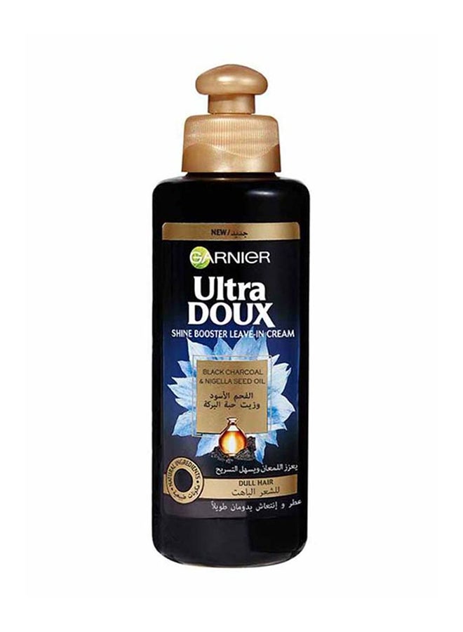 Garnier - Ultra Doux Black Charcoal & Nigella Seed Oil Shine Booster Leave-in Cream 200ml - Image 1