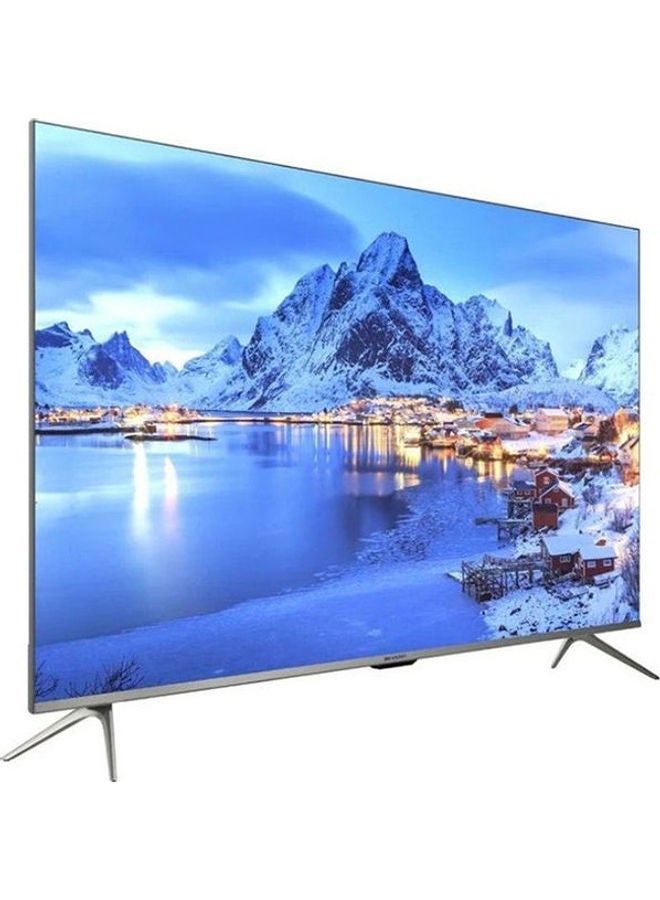 SHARP - 65-Inch 4K Smart Frameless LED TV With Android System And Built-In Receiver 4T-C65DL6EX  With Flat Panel TV Wall Mount Bracket GM-B118 4T-C65DL6EX /bundle/Gift Black - Image 1