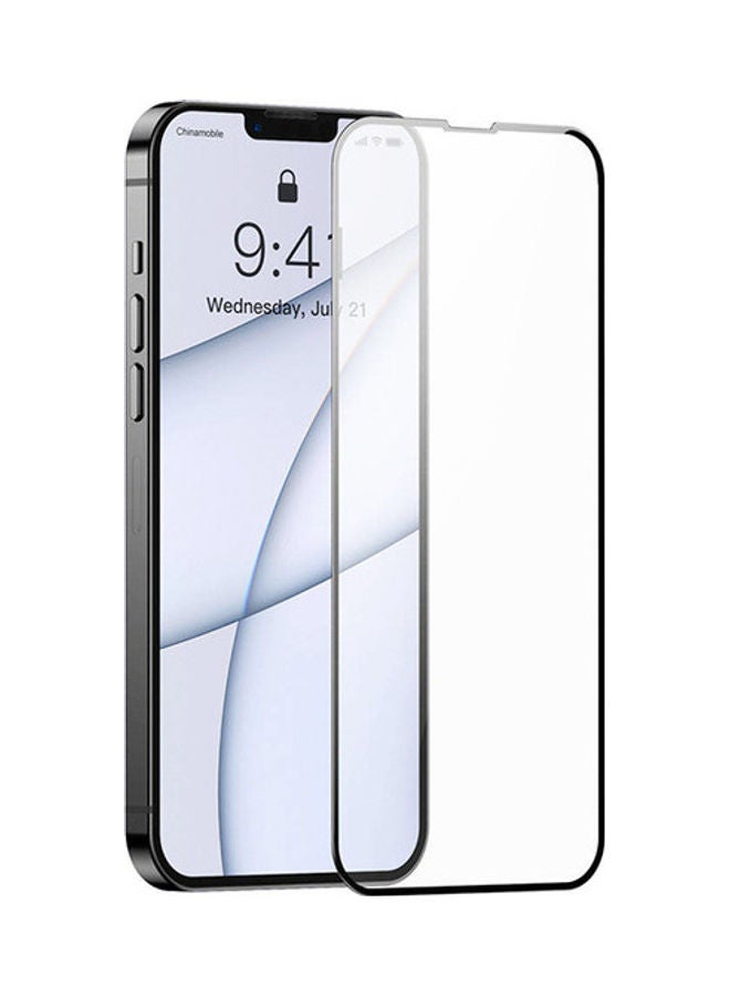 Baseus Full-glass Tempered Film For Apple iPhone 13 Pro Max Clear/Black - Image 4