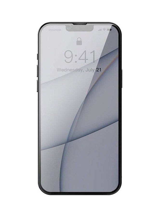 بيسوس لاصقة حماية للشاشة بالكامل من الزجاج المقوى شفاف/ أسود - Image 4