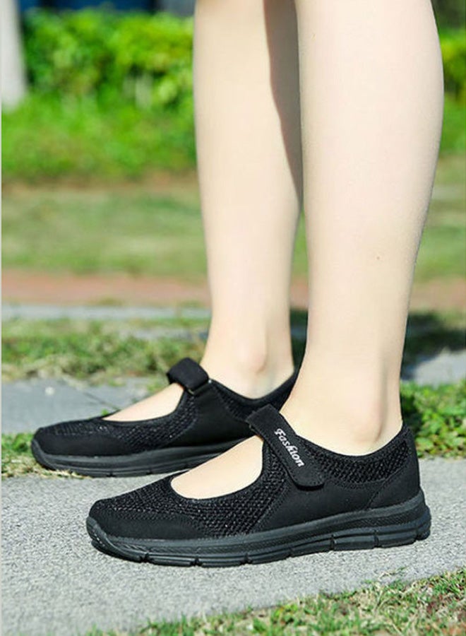 Beauenty - Women's Velcro Walking Shoes Black - Image 1