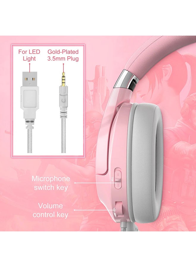 onikuma K15 Stereo Gaming Headset With Mic LED Light For PC Laptop PS4 - Image 4