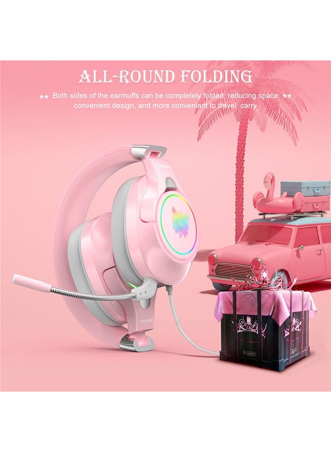 onikuma K15 Stereo Gaming Headset With Mic LED Light For PC Laptop PS4 - Image 2