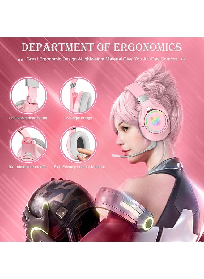 onikuma K15 Stereo Gaming Headset With Mic LED Light For PC Laptop PS4 - Image 3