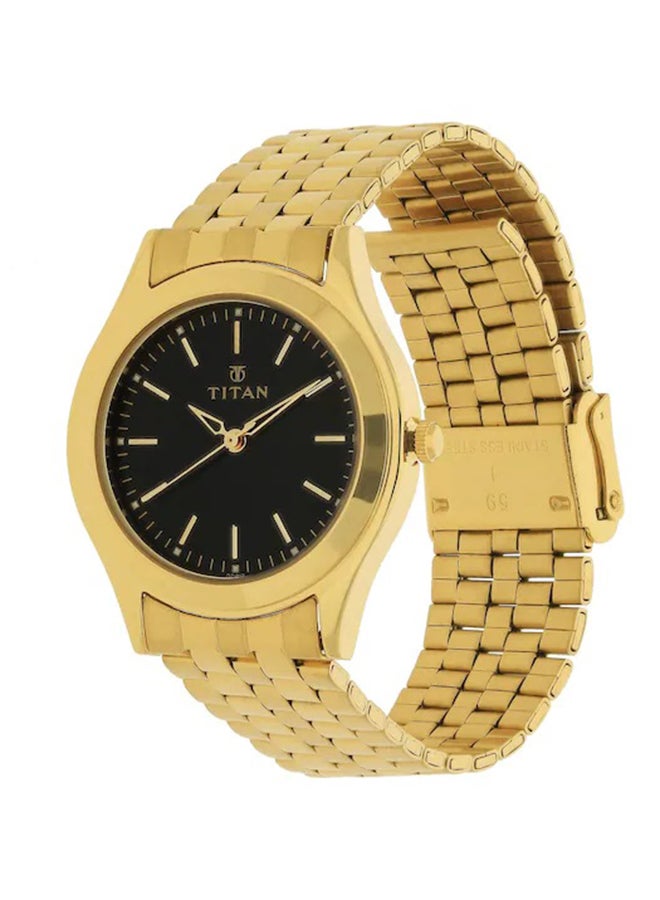 تيتان ساعة من الستانلس ستيل مقاومة للماء بعقارب طراز 1648YM03 للرجال - Image 2