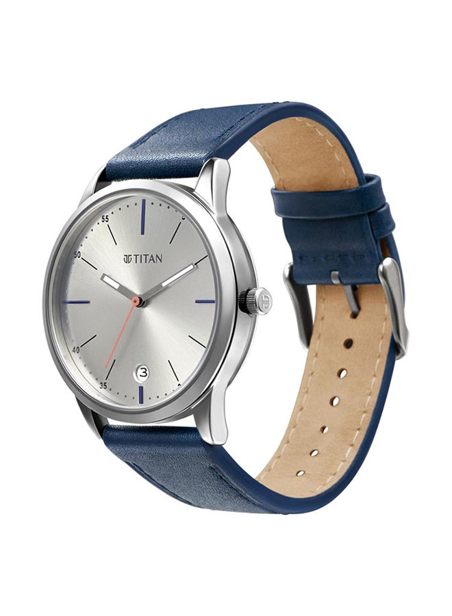 تيتان ساعة تيتان بلاك بعقارب وسوار من الجلد للرجال - Image 2