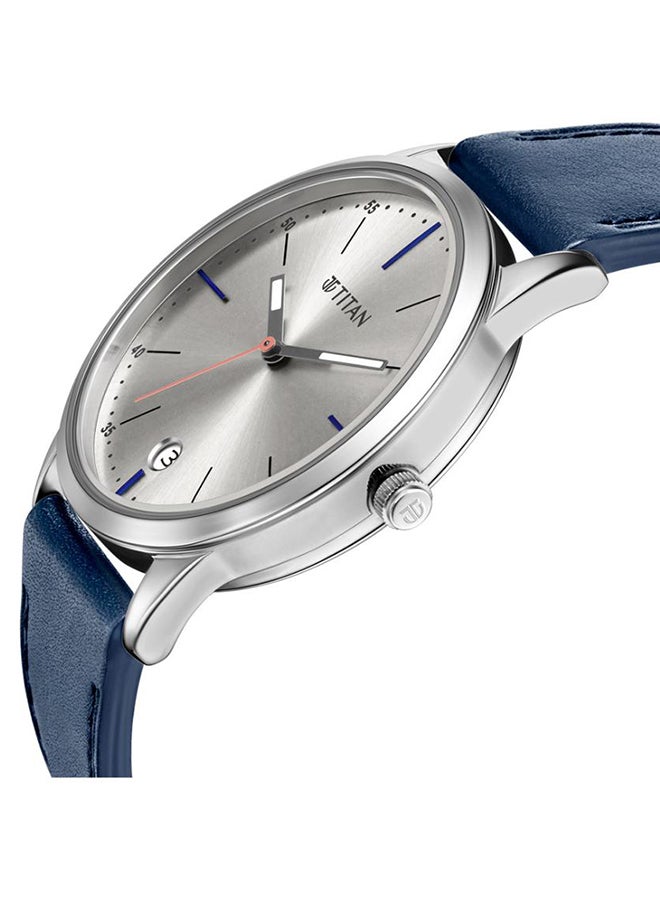 تيتان ساعة تيتان بلاك بعقارب وسوار من الجلد للرجال - Image 3