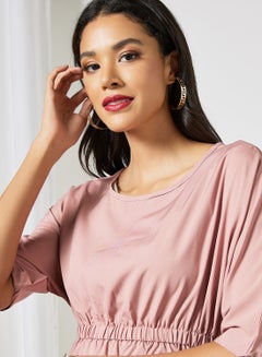 Aila Round Neck Plain Top Lotus Root  - Image 3
