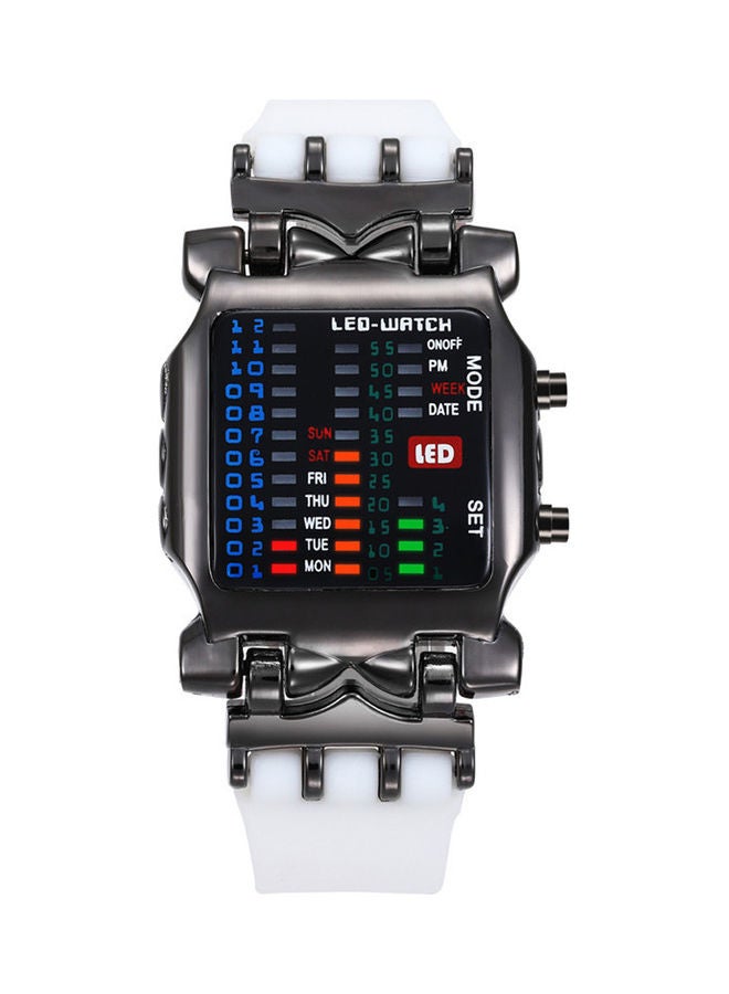 ساعة رقمية ثنائية LED رياضية مقاومة للماء - Image 1
