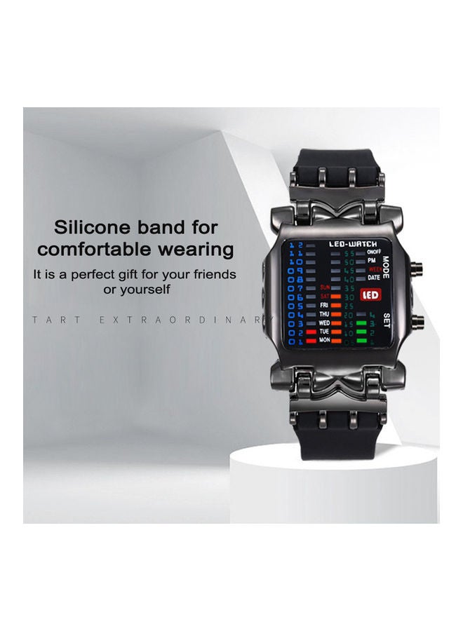 Waterproof Sport LED Digital Binary Watch