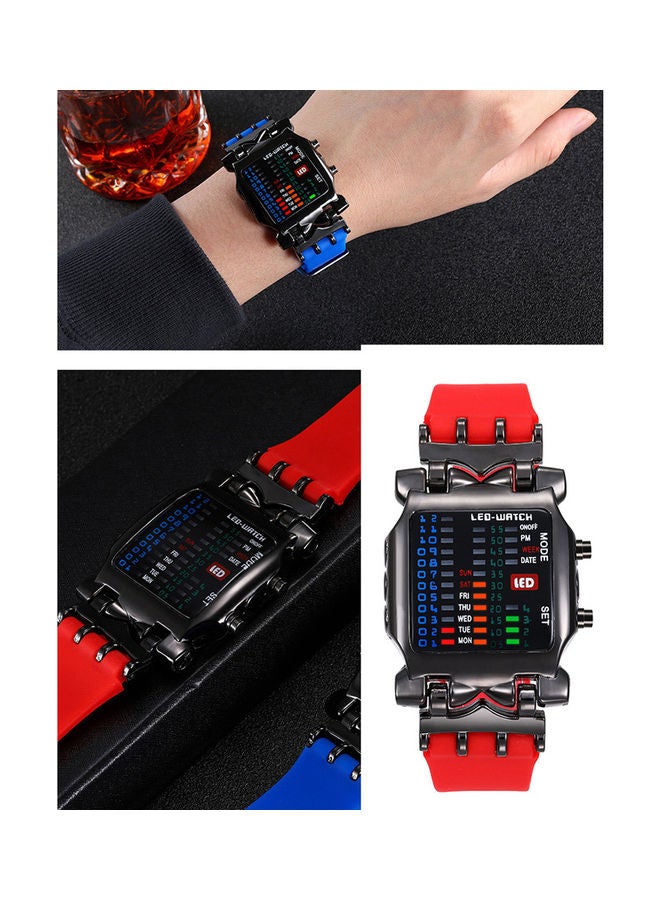 Waterproof Sport LED Digital Binary Watch
