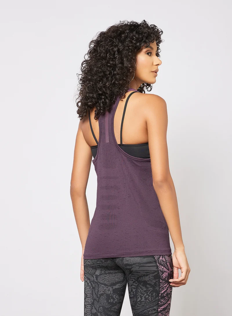 UNDER ARMOUR Seamless Run Tank Top Purple