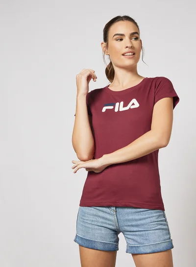 FILA Classic Logo T-Shirt Dark Red