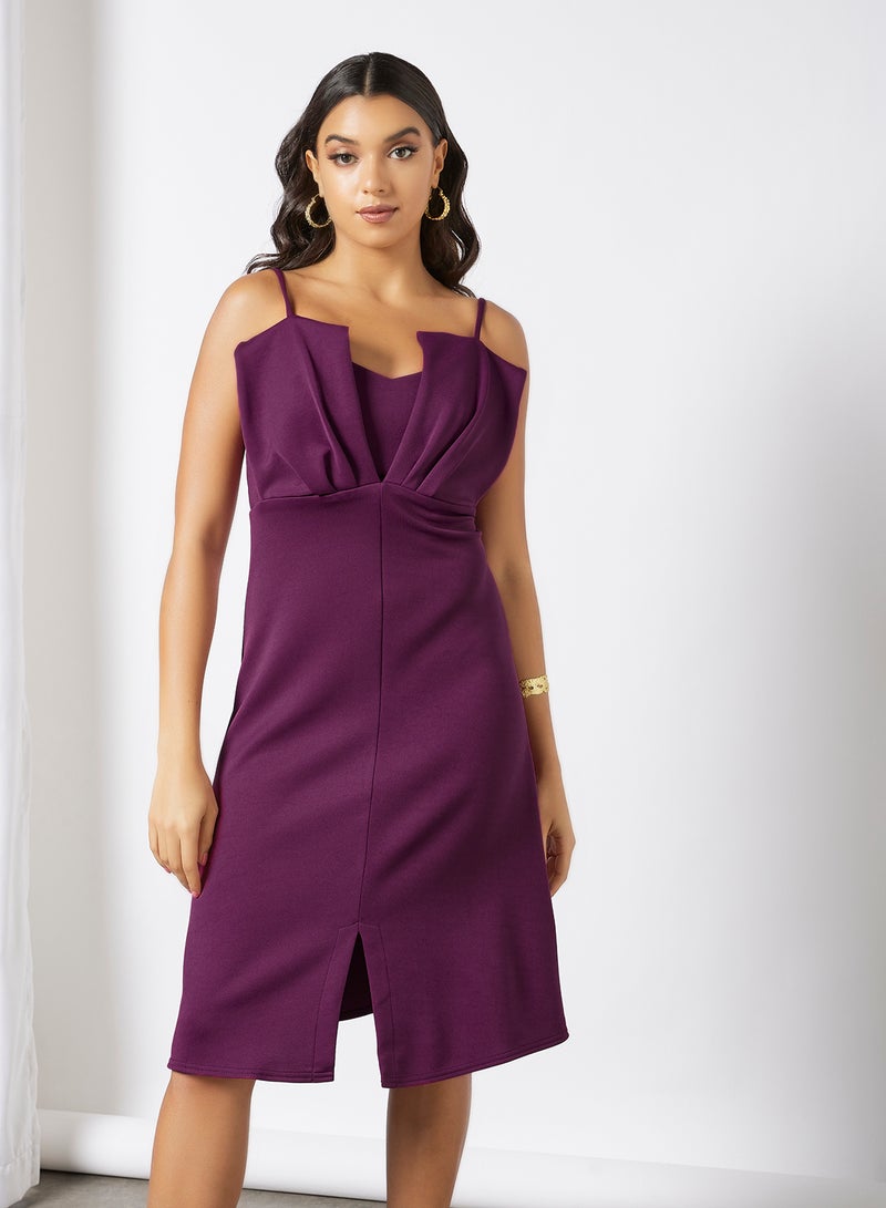 Closet London Front Overlay Dress Purple  - Image 1
