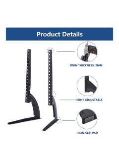 Generic Table Top TV Stand Black  - Image 3