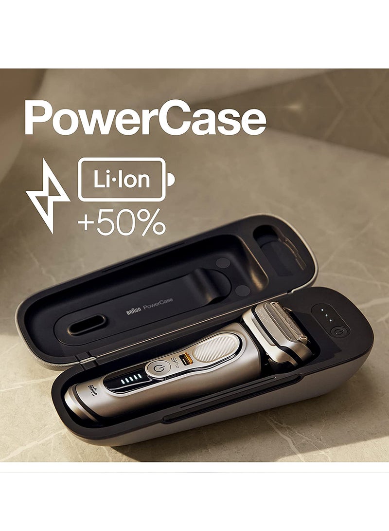 BRAUN - Series 9 Pro 9477CC Wet & Dry Shaver With 5-in-1 Smart Care Center And PowerCase Silver 9.9 x 7.1 x 6.3cm - Image 1