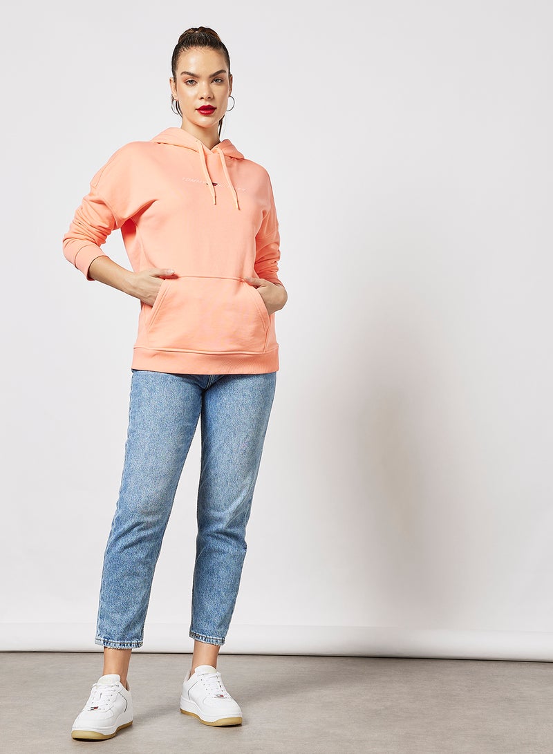 TOMMY SPORT - Relaxed Fit Hoodie Lumen Neon Corel - Image 1