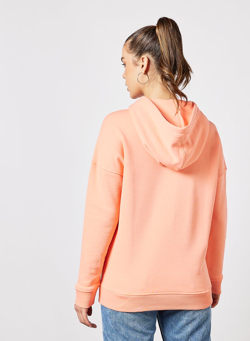 TOMMY SPORT - Relaxed Fit Hoodie Lumen Neon Corel - Image 1