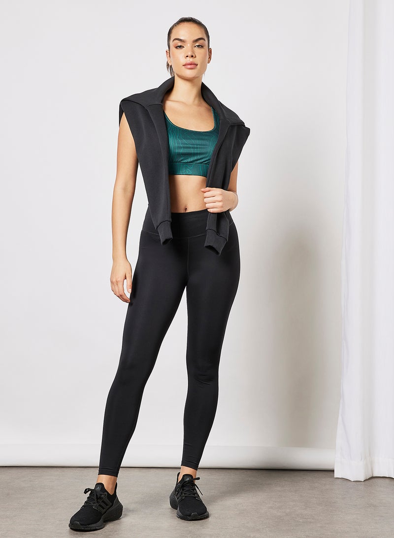 Athletiq - All Over Printed Sports Bra Green - Image 1