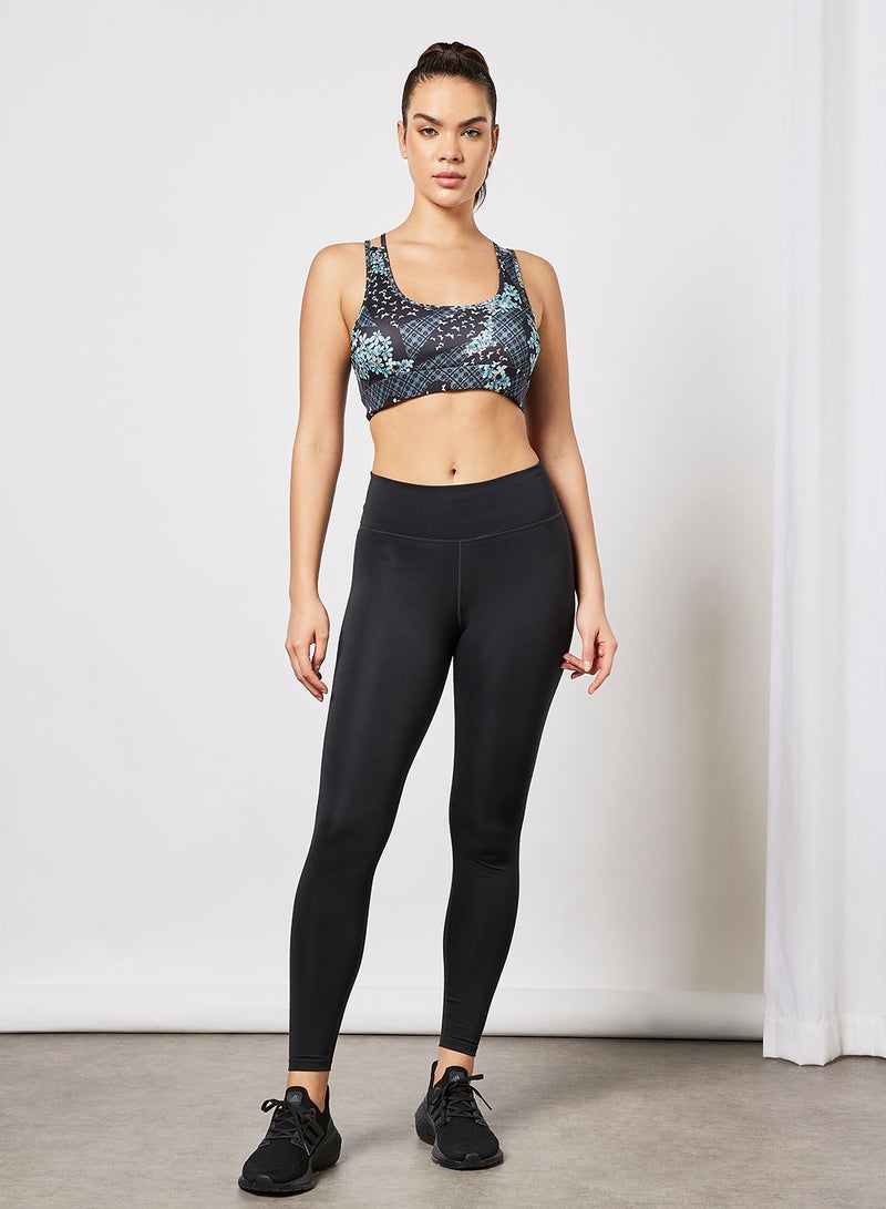 Athletiq - Floral Print High Impact Sports Bra Multicolour - Image 1