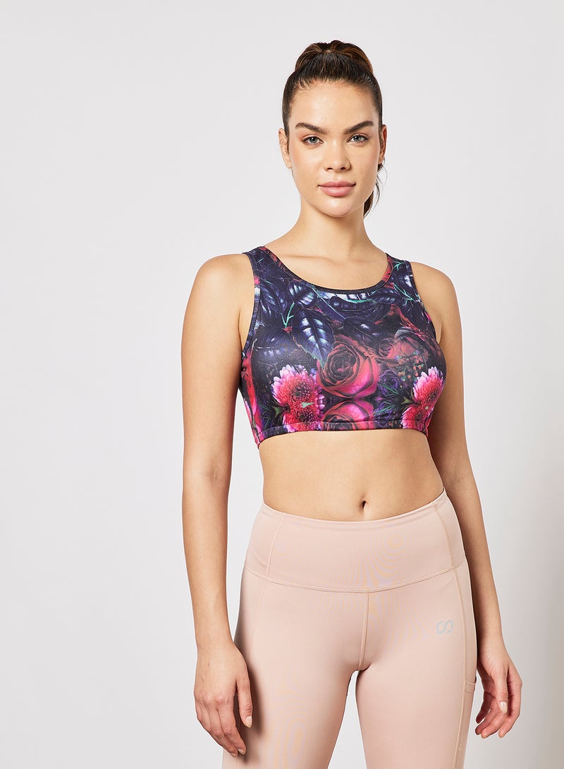 Stylish Printed Sports Bra Multicolour - v1638346810/N49526691V_1