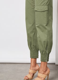 NA-KD Pocket Detail Pants Green  - Image 4