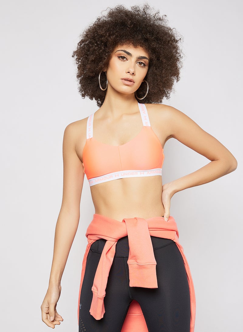 UNDER ARMOUR - Crossback Low Sports Bralette Orange - Image 1