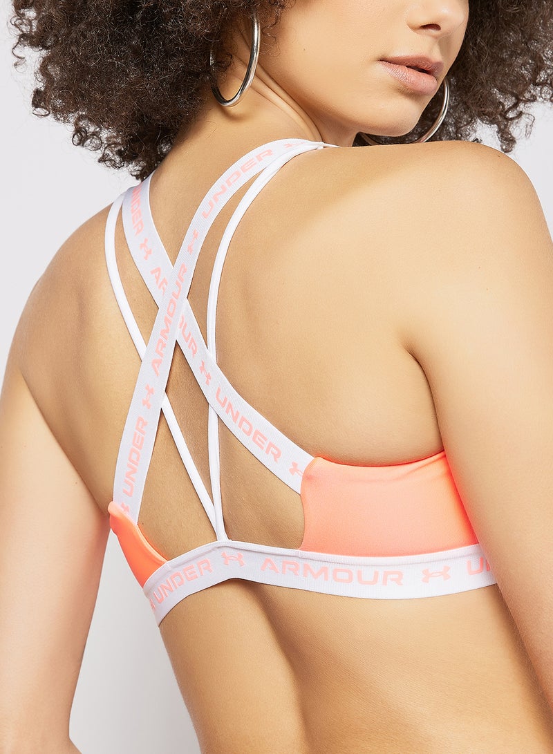 UNDER ARMOUR - Crossback Low Sports Bralette Orange - Image 1