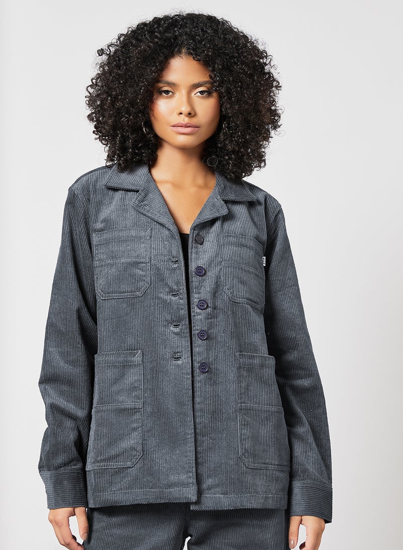 HUF - Corduroy Chore Jacket Grey - Image 1