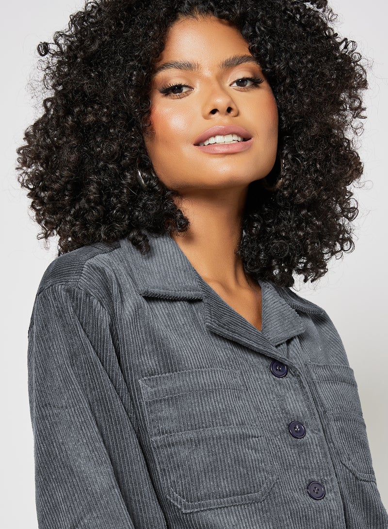 HUF - Corduroy Chore Jacket Grey - Image 1