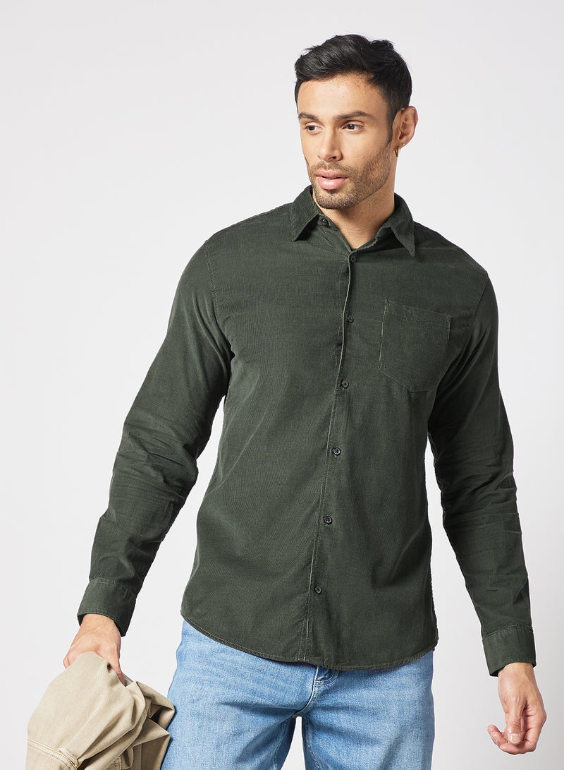 Lucas Chest Pocket Shirt Forest Night - v1638349624/N51015276V_1