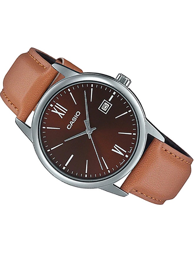 كاسيو ساعة يد MTP-V002L-5B3UDF - مقاس 44 مم - لون بني للرجال - Image 2