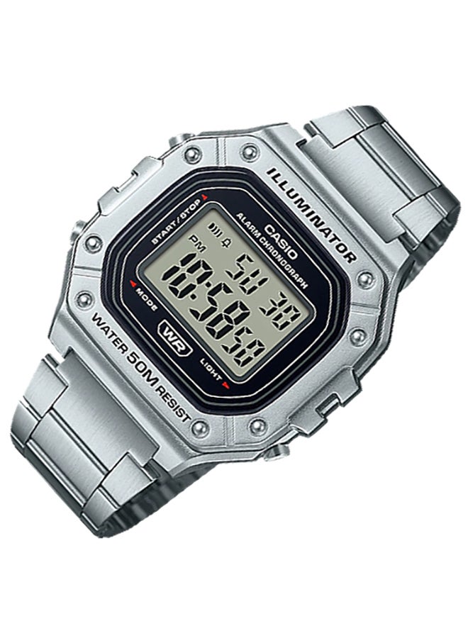 CASIO - Men's Wrist Watch W-218HD-1AVDF - 44 mm - Silver - Image 1