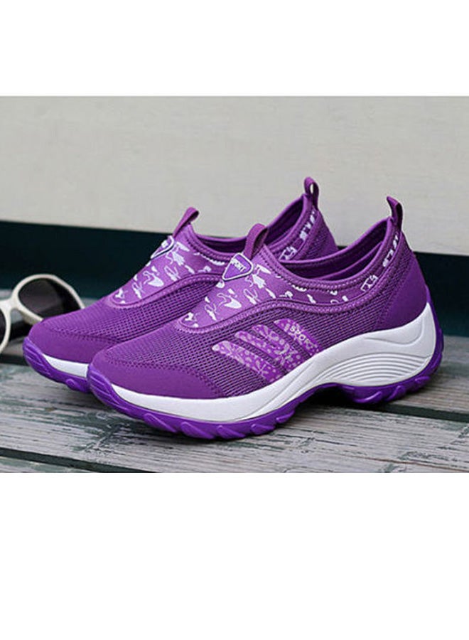 Beauenty Women's Versatile Tennis Shoes Purple/White - Image 2