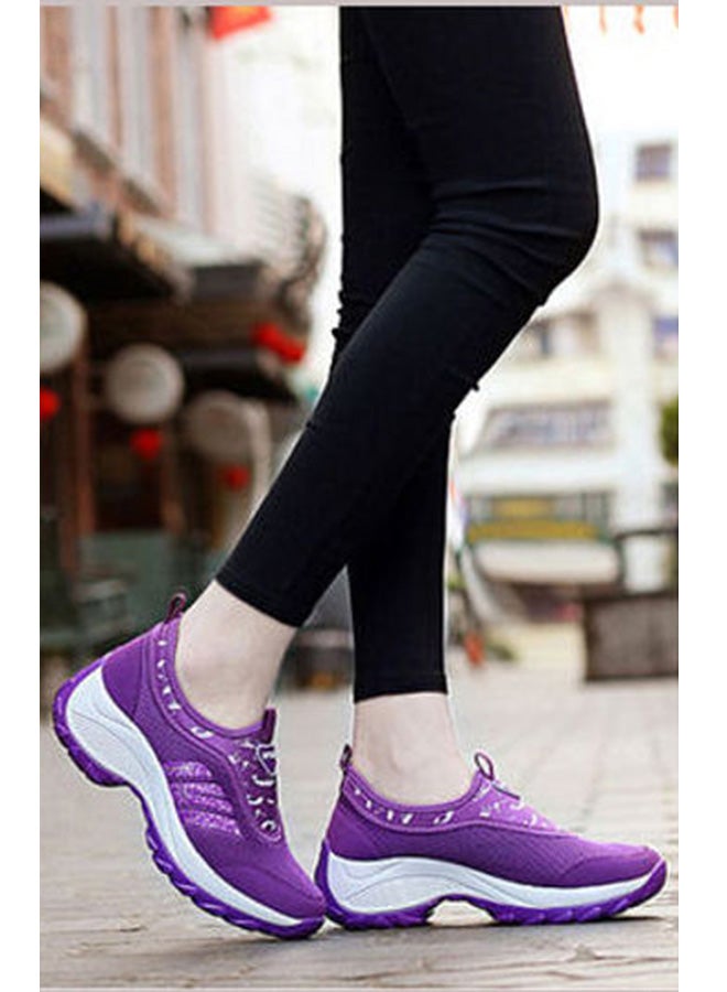 Beauenty Women's Versatile Tennis Shoes Purple/White - Image 5