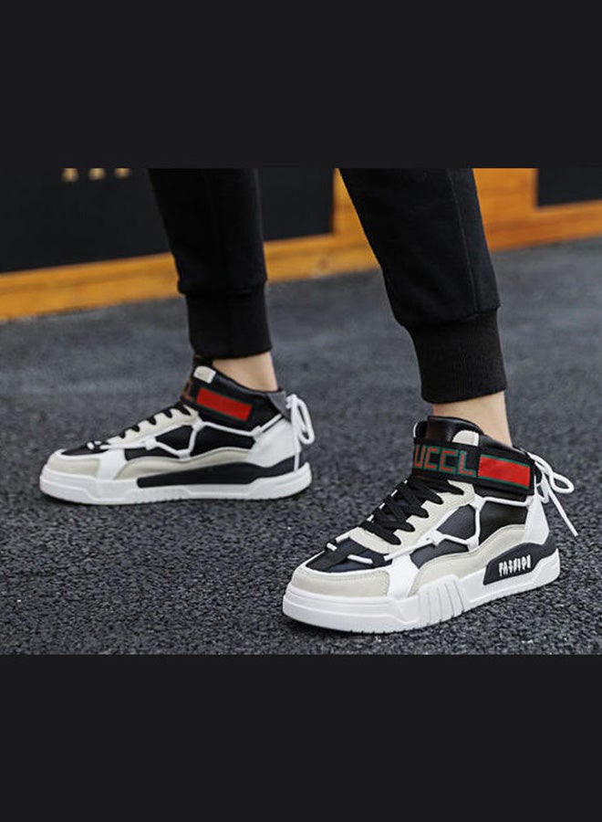 Beauenty Lace-Up High Top Sneakers Beige/Black  - Image 2