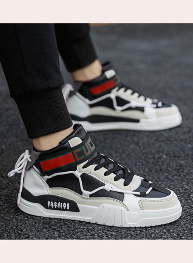 Beauenty Lace-Up High Top Sneakers Beige/Black  - Image 3