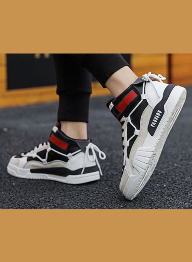 Beauenty Lace-Up High Top Sneakers Beige/Black  - Image 4