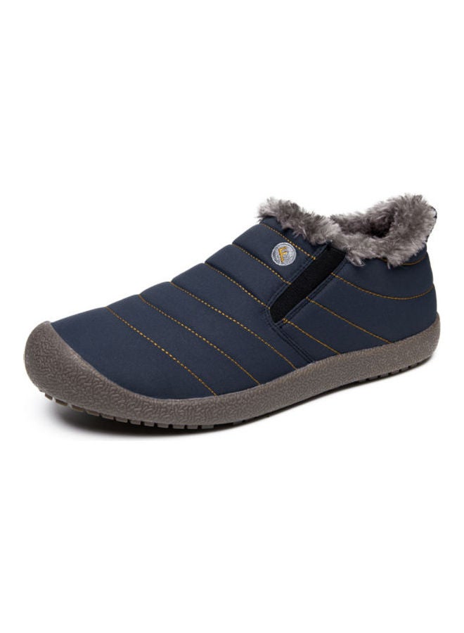 Beauenty Fur Detail Slip-On Shoes Blue/Grey - Image 1