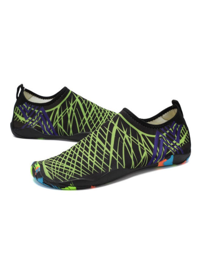 Beauenty Printed Slip-On Beach Wading Shoes Black/Green/Blue  - Image 1