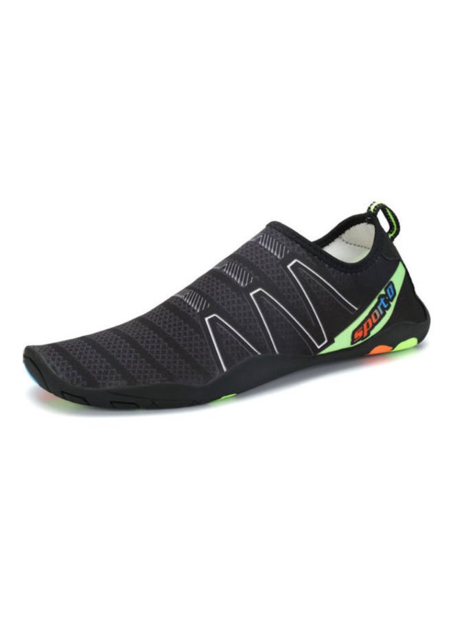 Beauenty Stripe Detail Slip-On Beach Wading Shoes Black/Green/White - Image 1