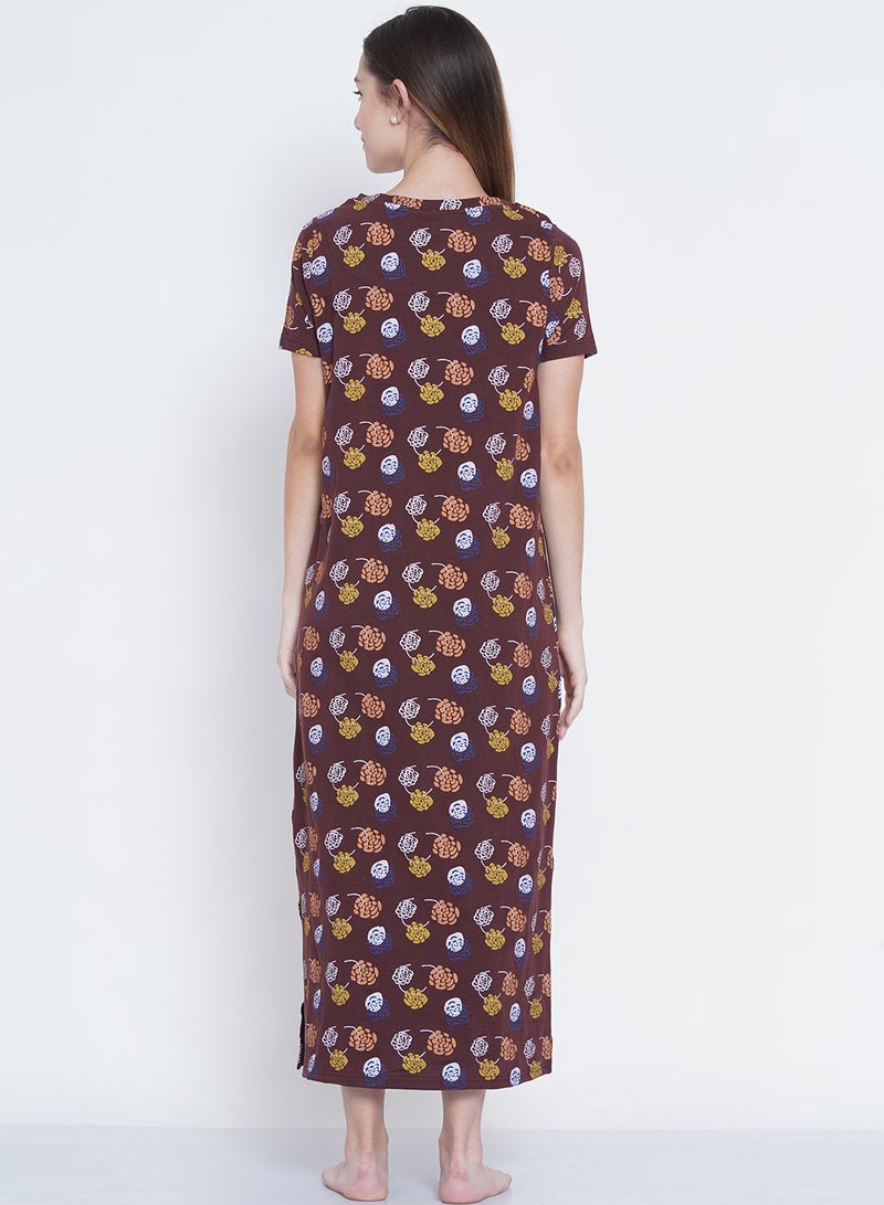LAUREN Smith Casual Printed Night Gown Multicolour  - Image 4